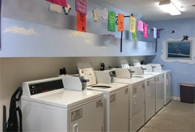 a row of washing machines